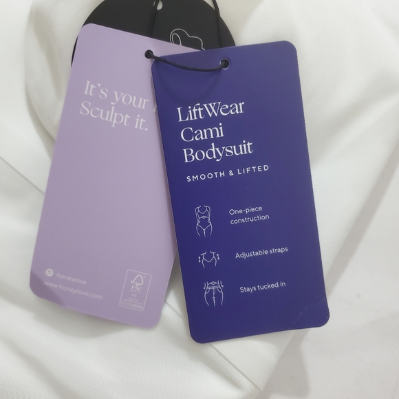 NWT Honeylove LiftWear Cami Bodysuit Shapewear White Size XL Wire Free - Picture 8 of 8